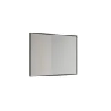 Inspiration für ein großes Badezimmer mit Badezimmermöbeln in mattem Weiß mit elegantem Waschbecken und quadratischem Spiegel mit schwarzem Rand und Lampe, Terrazzo-Wand und -Boden und Pflanzen an der Wand für einen modernen und anspruchsvollen Look.