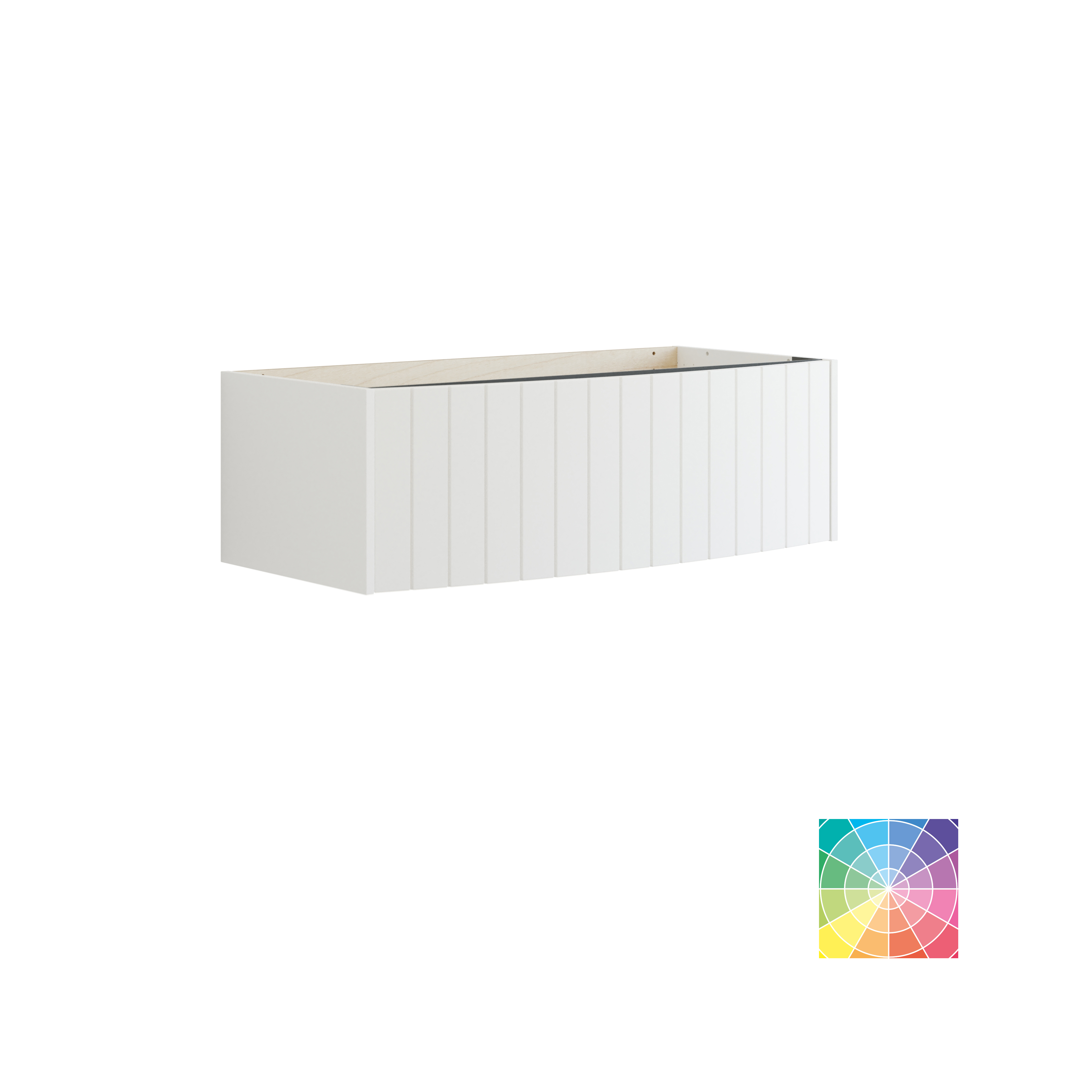 Inspiration für ein Badezimmer mit maßgefertigten lila Schränken mit eleganten Rillen, stilvoller Arbeitsplatte und freistehendem Waschbecken, großem Spiegel mit Messingrand, Fliesen und Wände in lila Nuancen verleihen einen romantischen Look