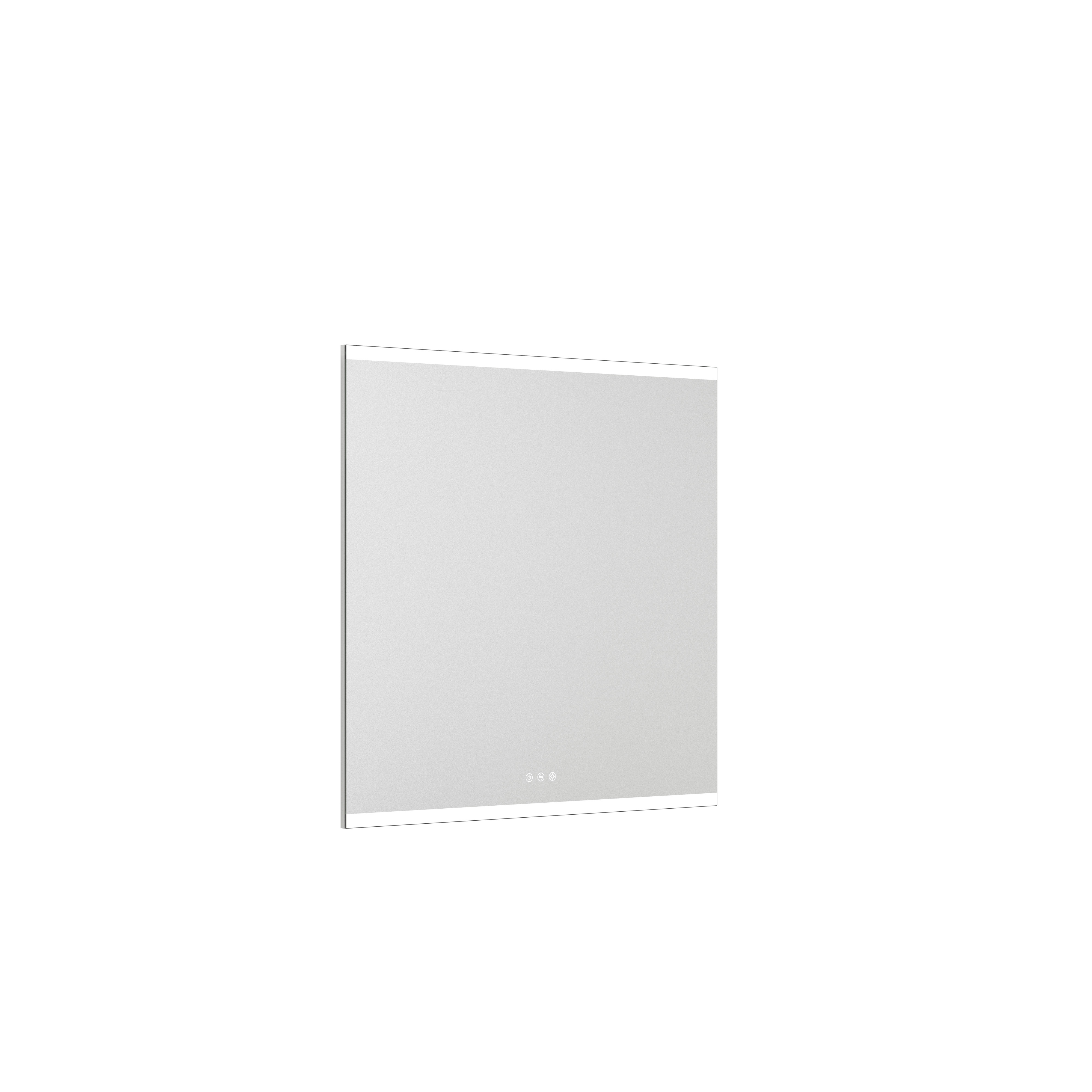 Große Badezimmer-Inspiration mit Waschtischunterschränken und braunen Eichendielen, freistehender Badewanne, und quadratischen Spiegeln mit Beleuchtung, elegante Doppelwaschbecken sorgt für einen modernen und symmetrischen Look